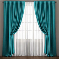 Комплект штор блекаут бірюза 150*270 см