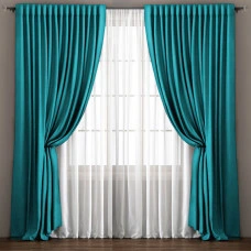 Комплект штор блэкаут бирюза 150*270 см