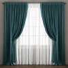 Комплект штор блэкаут темная бирюза 150*270 см 300781561