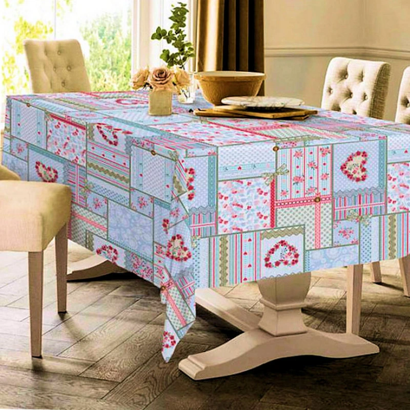 Скатерть рогожка Весенняя пэчворк 145*220 см 220729751