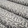 Скатертная ткань с пропиткой Love серый 0103111