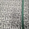 Скатертная ткань с пропиткой Love серый 0103111