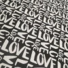 Скатертина тканина з просоченням Love чорний 0103110