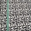 Скатертина тканина з просоченням Love чорний 0103110