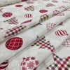 Новогодняя ткань Ёлочные игрушки беж 516271