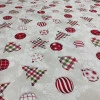Новогодняя ткань Ёлочные игрушки беж 516271