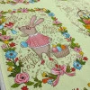 Тканина рушникова вафельна Happy Easter салатовий 423071