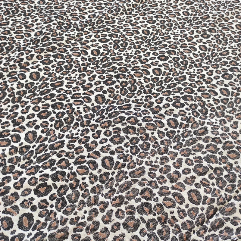 Ткань гобелен Ягуар коричневый 613671