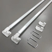 Карниз мини для фиранок белый 60-80 см