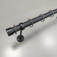 Карниз односмуговий Рулло чорний матовий 25 мм 200 см