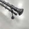 Карниз двосмуговий Люксор чорний матовий 25/19 мм 160 см 1340160