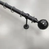 Карниз однополосный Калисто черный матовый 25 мм 160 см 1370160