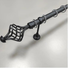 Карниз однополосный Арезо черный матовый 25 мм 160 см