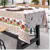 Скатерть рогожка Орнамент маки 145*145 см 150014331