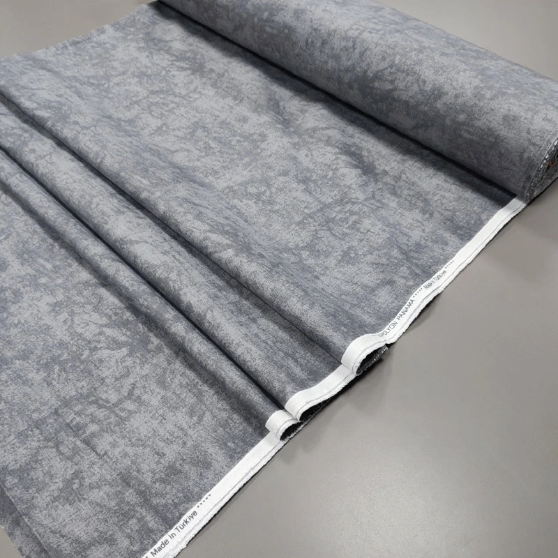 Тканина для скатертини з просоченням Травертин темно-сірий 10332