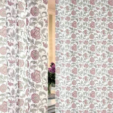 Готовая тюль Георгины серый 300*270 см