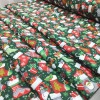 Новогодняя ткань с пропиткой Рождественские валенки зеленый 050791