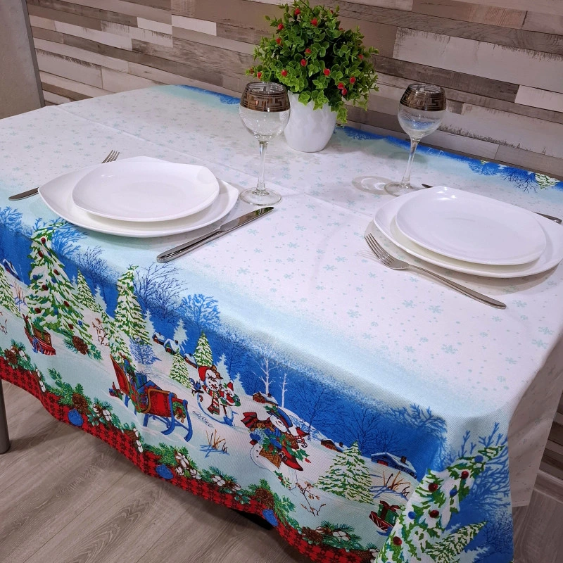 Новогодняя скатерть на стол Санчата 110*110 см 110877381