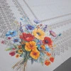 Ткань для скатерти полупанама Букет купон 115*150 см 987781