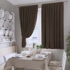 Комплект коротких штор Даймонд коричневий 140*180 см 1801403217