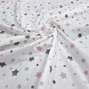 Ткань ситец Звезды серо-розовый 95 см 730481