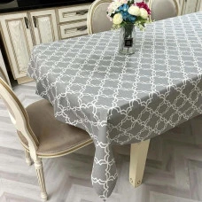 Скатертина з тефлоновим покриттям Марокканський ромб сірий 120*120 см