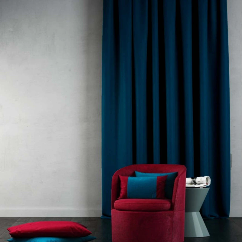 Комплект штор блэкаут Aura синий 150*270 см 30045509