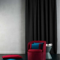Комплект штор блэкаут Aura чёрный 200*270 см