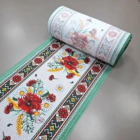 Тканина рушникова вафельна Луговий букет 45 см