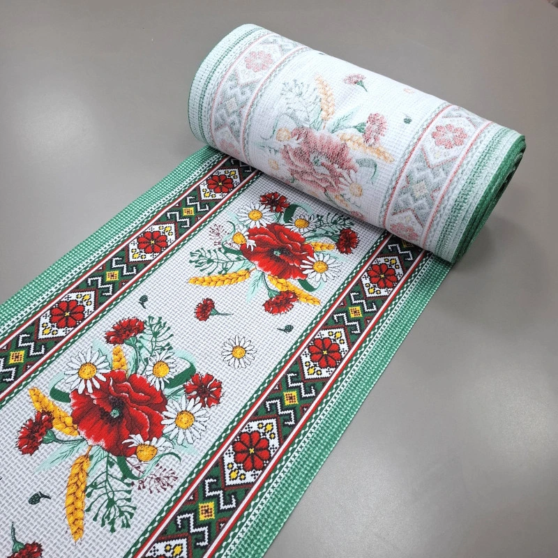 Тканина рушникова вафельна Луговий букет 45 см 749491