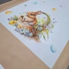 Ткань для дорожки раннер Пасхальные цветы купон 50*150 см 030591
