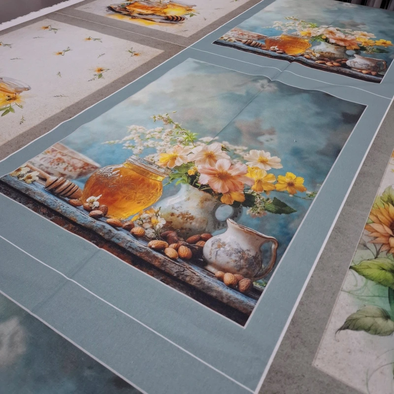 Полотенцевая ткань полупанама Пейзаж купон 65*150 см 358591