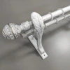 Карниз Ретро двухполосный Барокко белое золото 25/19 мм 160 см 1190160