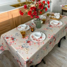 Тефлонова скатертина Міла бежевий 120*120 см